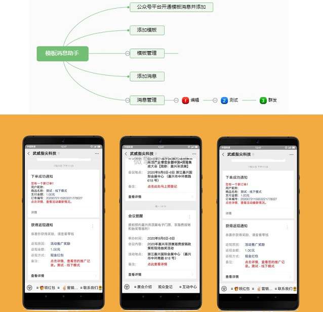 模板消息助手v1.0 向粉丝推送通知消息