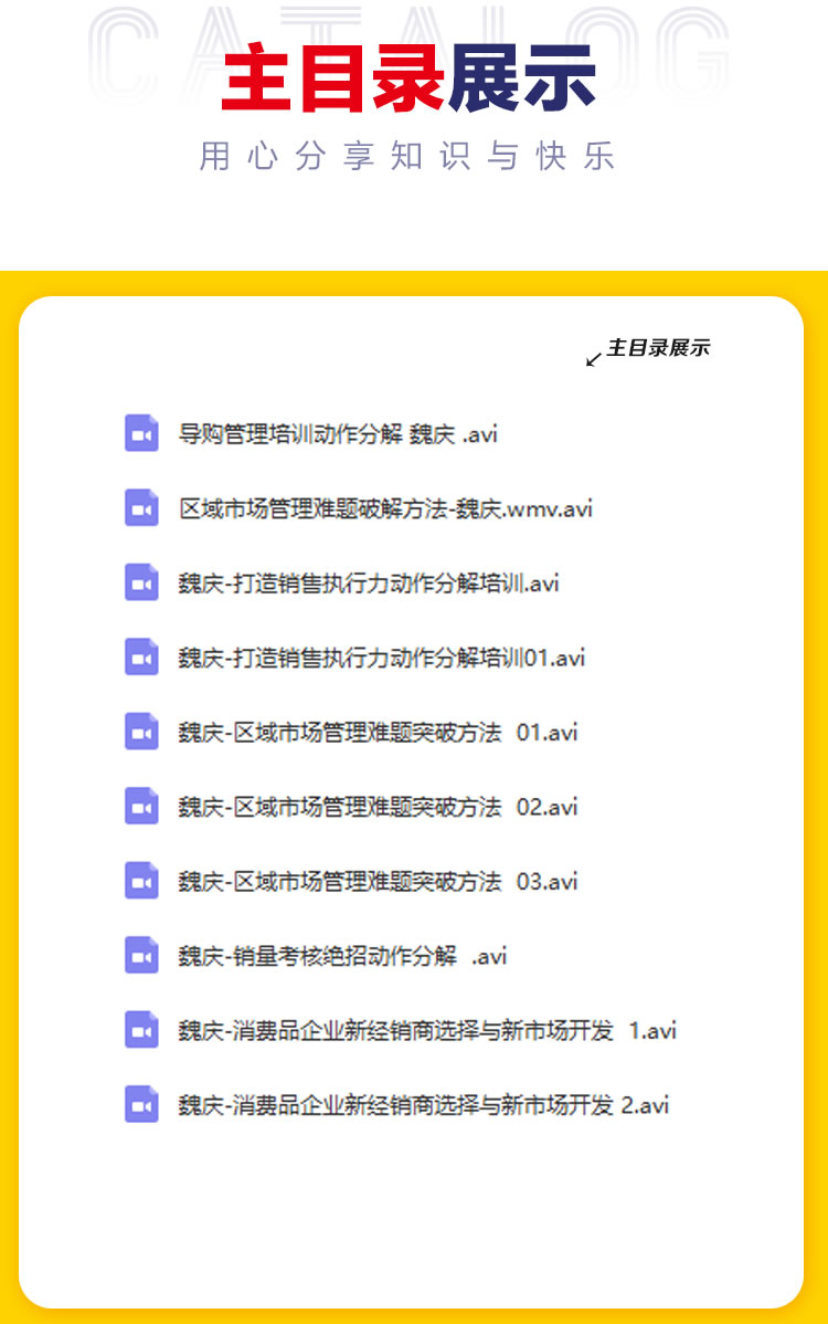 魏庆区域市场管理视频教程 导购销售考核新经销商选择-AT互联