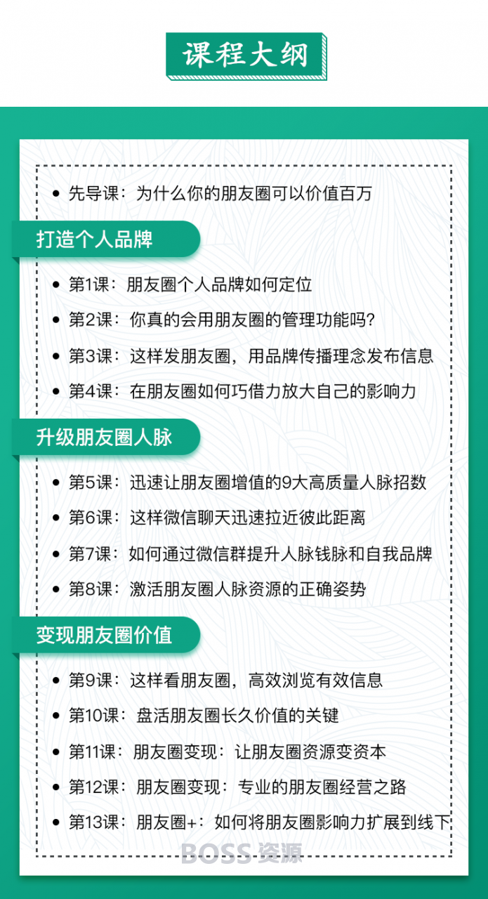 零基础朋友圈营销实战：你的朋友圈价值百万 阿佳 唯库课程-AT互联