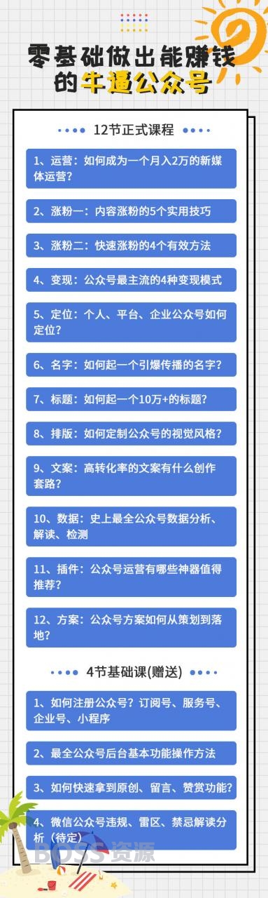 零基础做出能赚钱的牛逼公众号视频教程 公众号运营干货-AT互联