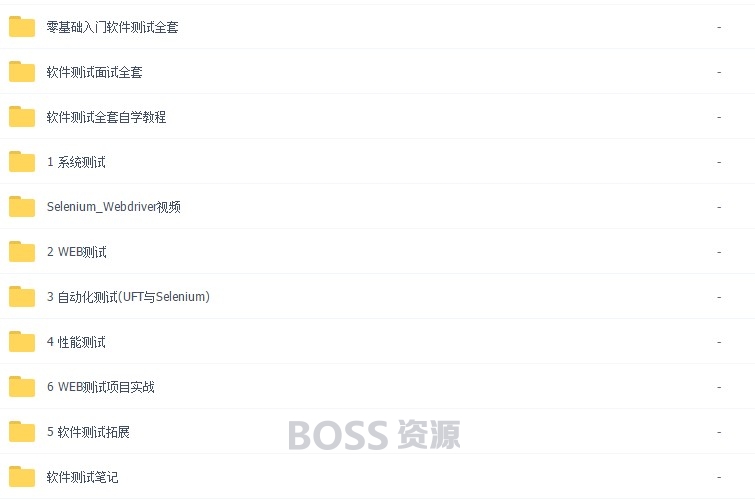 软件测试视频教程 全套从入门到精通 黑盒白盒自动化测试教程