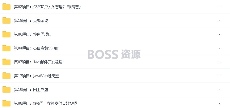 Java项目实战全套源码 零基础视频教程 Java学习web源码