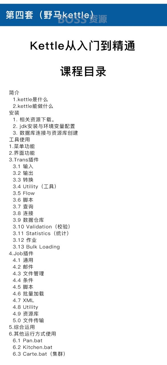 kettle视频教程 商业智能BI大数据ETL工具kettle及插件二次开发-AT互联