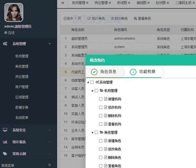 2017权限管理系统源码 MVC模式快速开发框架 ASP.NET源码