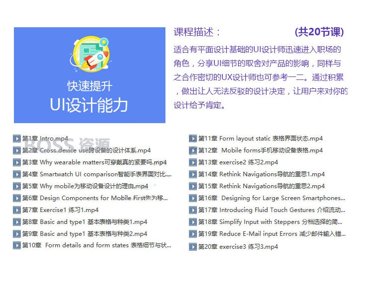 UI设计视频教程 ps自学教程 入门培训到精通UI界面-AT互联
