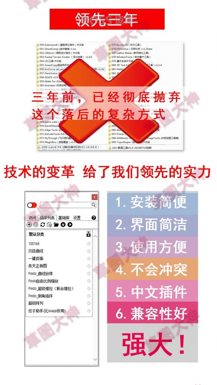 sktechup草图大师2014-2019中文建模插件库集 建筑模型su教程-AT互联