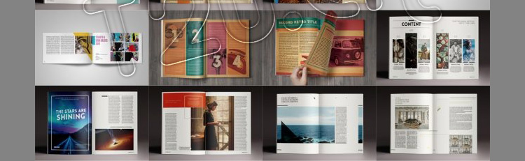国外精品杂志宣传画册内页排版设计 indesign素材id模板-AT互联