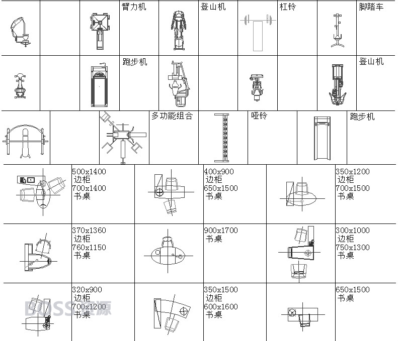 室内设计CAD图库 工装家装家具平面立面中式欧式现代施工图-AT互联