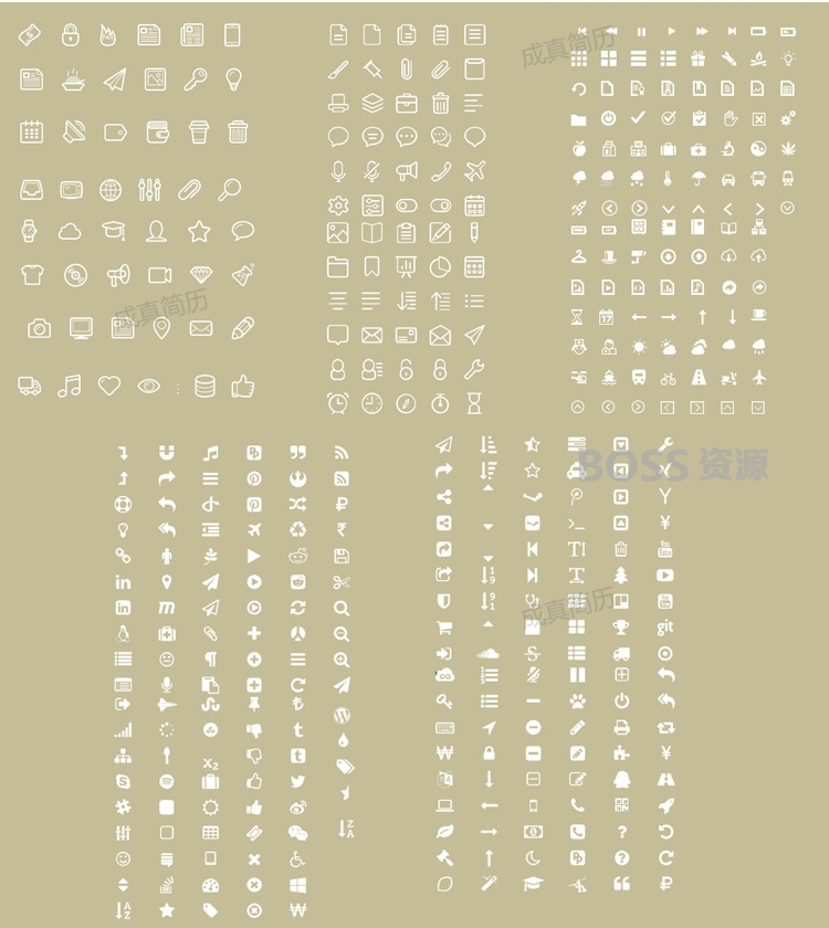 个人简历模板 大学毕业生国外创意个性简洁WORD求职信素材-AT互联