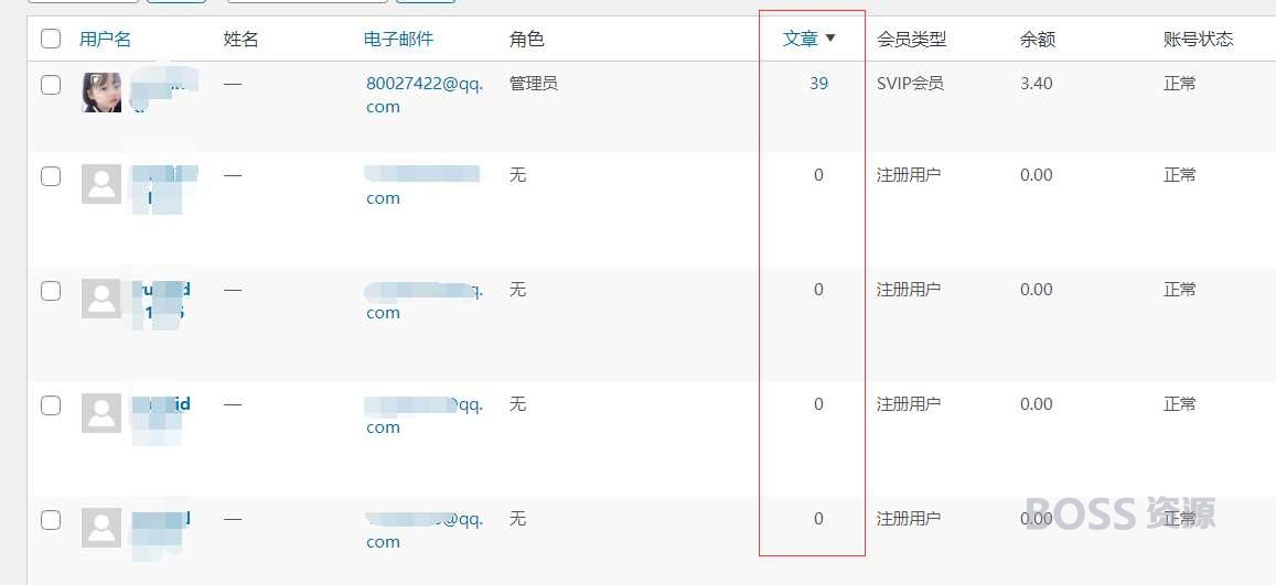 AT互联|WordPress 让后台用户列表可以根据文章数进行排序_
