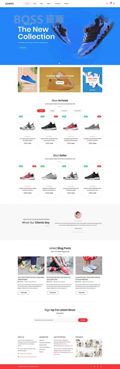 AT互联|网站模板时尚运动鞋商城