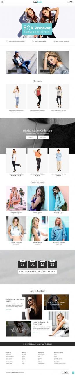 AT互联|html5模板大气时尚女装电子商务商城