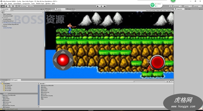 Unity2D 魂斗罗游戏源码 Unity5.4.1可运行