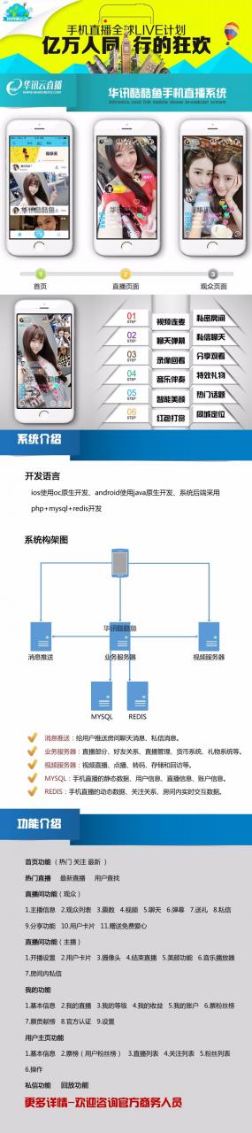 AT互联|手机视频直播APP系统 APP直播源码 映客花椒类型直播源码